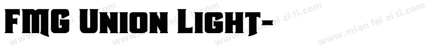FMG Union Light字体转换